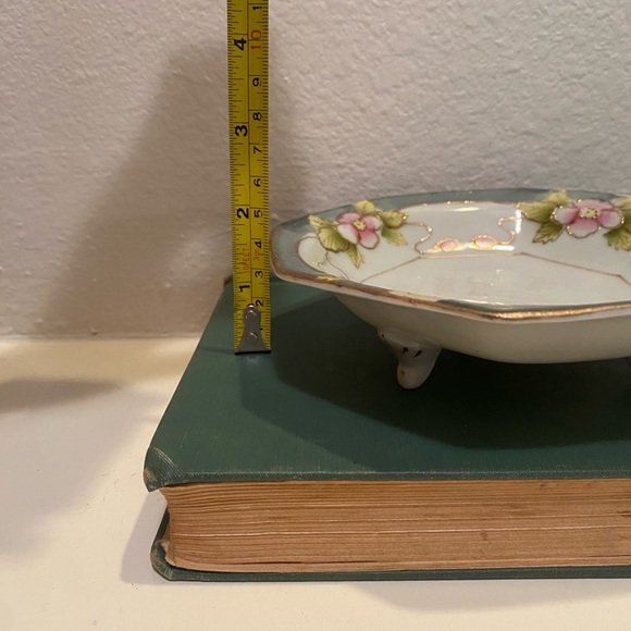 Antique Hand Painted Porcelain Nippon Footed Candy Dish - Picture 9 of 9
